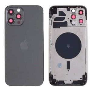 Cover Posteriore per Apple iPhone 12 Pro Max con Telaio Nero, Parte di Ricambio - Product Image 3