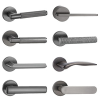 Ensemble de poignées de porte modernes en laiton avec levier personnalisé pour entrée intérieure, salle de bain, chambre, cuisine, appartement, hôtel, villa, entrepôt – Installation facile