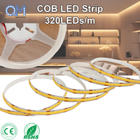 Bande LED flexible PCB blanc chaud lumière du jour 5m COB sans points pour rétroéclairage TV, chambre à coucher, décoration d'ambiance nocturne