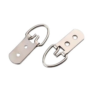 Anneau de suspension double trou en métal argenté pour cadre photo, point de croix, peinture murale, montage de tableaux à l'huile - Product Image 2