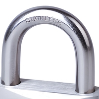 Cadenas en acier inoxydable SS304 de 50 mm en forme d'arc, étanche, antirouille, avec anse renforcée, à clé, pour portail, remorque, entrepôt, vente en gros OEM