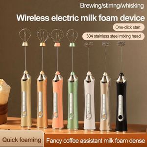 Rechargeable Milk Frother Handheld for Coffee,3 Speeds Frother Wand With Stand, Batidora De Mano Electrica - Product Image 2