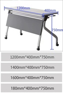 Cloison de bureau pliante rétractable combinaison efficace de meubles de bureau table de conférence à coutures mobiles