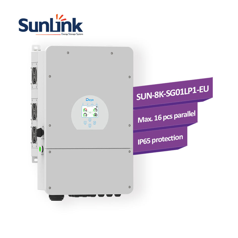 Deye SUN-8K-SG01LP1-EU 8KW Home Solar Power System Parallel Hybrid Sine ...