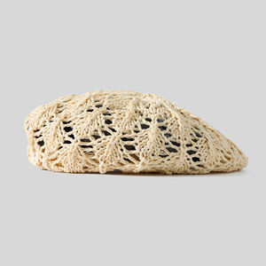 Sombrero artístico de pintor de verano <span class=keywords><strong>boina</strong></span> ahuecada de ganchillo hecha <span class=keywords><strong>a</strong></span> mano <span class=keywords><strong>para</strong></span> mujer - Product Image 2