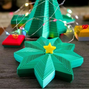 Giocattolo Antistress a Forma di Albero di Natale Stampato in 3D, Torre a Spirale, Decorazione da Scrivania, Torre a Forma di Ravanella, Giocattolo Espandibile Ottagonale, Vendita all'Ingrosso - Product Image 1