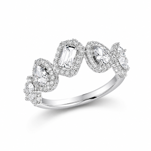 Anello Vintage Geometrico a Goccia Quadrata per Donne, Elegante Gioiello da Dito alla Moda - Product Image 1