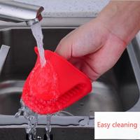 Résistant à la chaleur imprimé Silicone four main Clip isolation thermique micro-ondes cuisson BBQ lave-vaisselle Mini gants