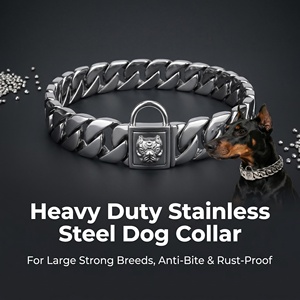 Collier de chien en acier inoxydable robuste de 32 mm, collier de compression en métal 316L indestructible pour grands chiens, <span class=keywords><strong>Pitbull</strong></span>, <span class=keywords><strong>Bully</strong></span>, vente en gros - Product Image 3