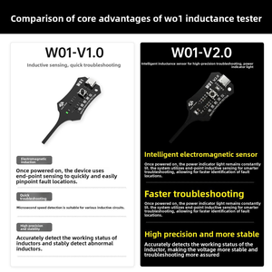 Testeur d'inductance de carte mère <span class=keywords><strong>OSS</strong></span> W01 V2.0, détecteur de défauts de bobine de précision pour la réparation de cartes mères électroniques de téléphones, outil de détection de PCB - Product Image 3