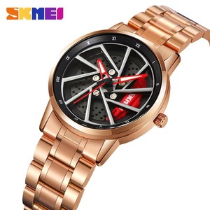 Montre Quartz Skmei 1787 1990 2191 Homme Sportive Créative <span class=keywords><strong>Concept</strong></span> Roue de Véhicule Cadran Découpé Style Métal Reloj - Product Image 6