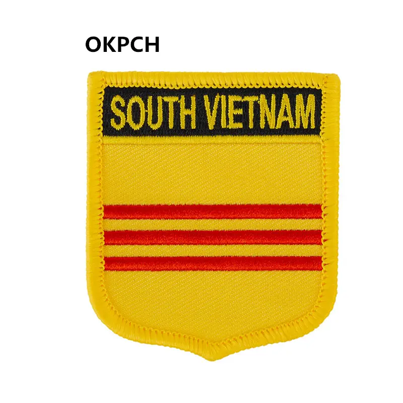 Distintivi bandiera nazionale del vietnam bracciale ricamo patch e spilla un Set di accessori in stoffa zaino