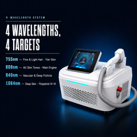 Machine laser diode 4 ondes 1000W professionnelle pour l'épilation, avec poignée laser diode, pour usage esthétique