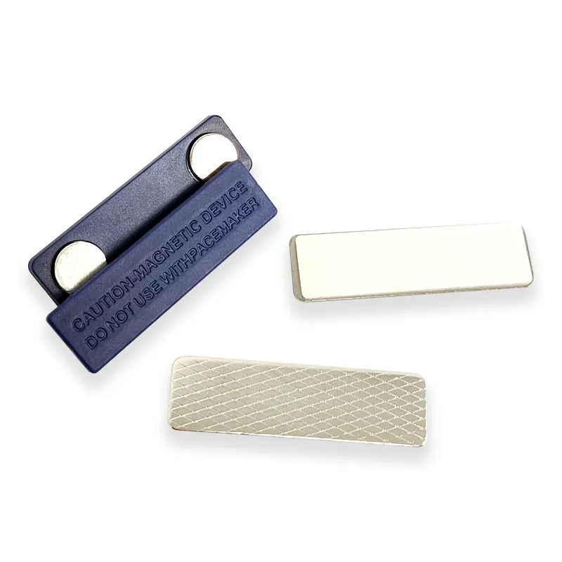 도매 다채로운 접착 백업 마그네틱 이름표 2 네오디뮴 자석 하이 퀄리티 직사각형 마그네틱 이름 배지 자석