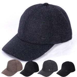 Baseball <b>Cap</b> Wool Twill Warm Windproof <b>Winter</b> Unisex 56-58cm - Product Image 1