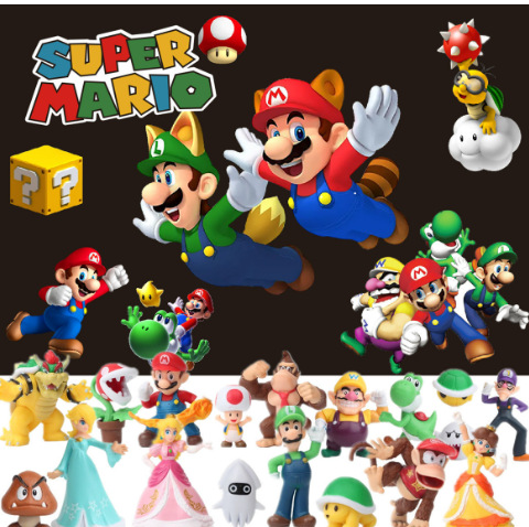 Boîte noire mario noël boîte aveugle-st-034 ornements de poupée