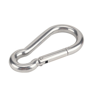 Mosquetón de acero inoxidable de 80 mm x 40 mm con gancho de resorte para uso en exteriores - Product Image 2