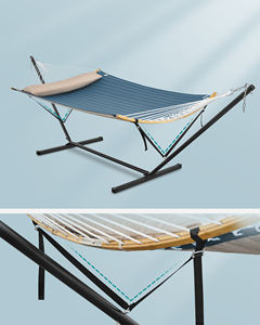 SONGMICS Foldable Modern Design Double Grab Bar <strong>Hammock</strong> Cushion 200 kg Load Capacity Portable Metal Frame for Gym Outdoor Us - Product Image 2