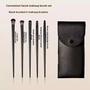 Ensemble de 8 pinceaux de maquillage pour le visage, à poils synthétiques, avec compatibilité gloss à lèvres, manche en plastique, petits pinceaux - Product Image 5
