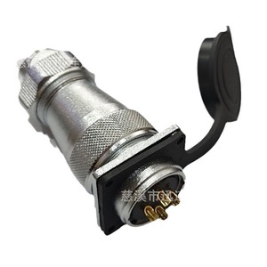 Conector de Aviación WF28 de 2, 3, 4, 7, 9, 10, 12, 16, 17, 20, 24, 26 Pines, Montaje en Panel de Aleación de Zinc, Contactos de Cobre Chapados en Oro - Product Image 1