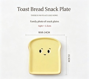 Piatto in <span class=keywords><strong>Ceramica</strong></span> con Animali Cartoon, Dipinto a Mano, Creativo e Decorativo per Cucina e Tavola - Product Image 2