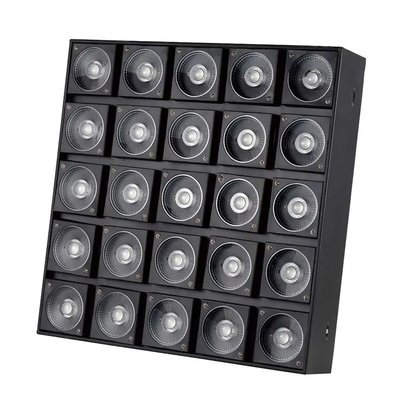 COB 매트릭스 25x10w rgbw dmx led 곁눈 가리개 무대 조명 LED 매트릭스 무대 조명 5x5