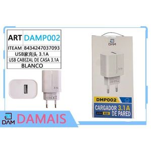 Caricatore domestico 3.1A con connettore USB DAMP002 DMP002, caricatore da parete con una porta USB 3.1A - Product Image 3