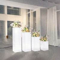 Supports de fleurs rectangulaires modernes en fer de haute qualité pour centres de table de mariage
