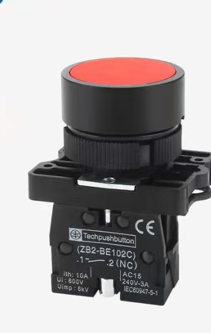 Green/Red Start Stop Button Switch XB2-EA31 Self-Resetting Copper Point Push-Button Switches With Metal Base