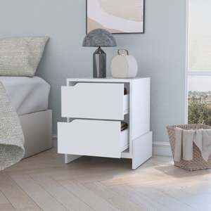 Ralston 2 <b>Drawer</b> Nightstand White Modern Bedroom <b>Storage</b> Unit - Product Image 2