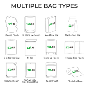 Bolsas Ziplock Personalizadas a Prueba de Humedad con Ventana de Plástico y Cierre de Mylar para Dulces, Frutas Secas, Leche, Gelatina, <span class=keywords><strong>Sushi</strong></span>, Chicle - Product Image 5