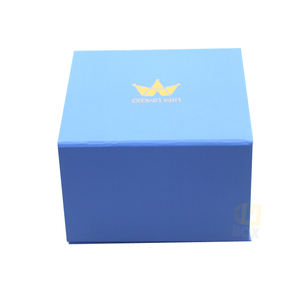 Kroon Win Koninklijke Marineblauwe Stijve Glijdende Lade Geschenkdoos Kleine Verzenddoos Met Goudfolie UV-Coating Voor Sieraden Kartonnen Doos - Product Image 5