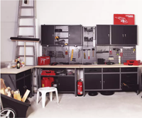 Atelier établi Garage armoire à outils suspendu panneau perforé armoire murale tiroir Table de travail