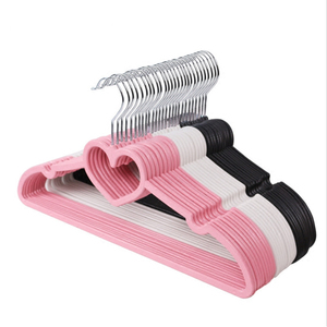 50 Pack Pink Plastic Hangers - Heavy Duty Space Saving Non-Slip Closet Organizers