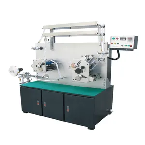 Máquina de impressão de etiquetas de tecido flexográfica 2 + 1 cores para fita de poliéster acetinado, tafetá de nylon, fita de algodão, papel de embalagem de açúcar