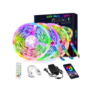 100ftフレックスLed rGB5050ストリップ12v18leds 30led rgbライト10m30mスマートLEDストリップ同期音楽LEDストリップライト