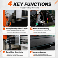 Machine de découpe de verre CNC automatique de haute précision 11kW 380V pour le traitement et la découpe industrielle du verre plat et des miroirs