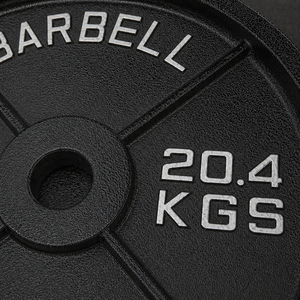 Disques de poids en fonte de <span class=keywords><strong>45</strong></span> livres, surface peinte à effet martelé, pour musculation, fitness, haltérophilie, powerlifting, usage domestique et commercial - Product Image 4