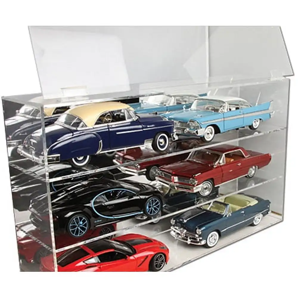 Factory Custom Clear Model Car Acrylic Display Showcase Cabinet Diecast Car Protector Case for Collectors