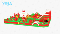 Château gonflable commercial YOJA, thème cœur d'amour, parc d'attractions, aire de jeux, certifié CE