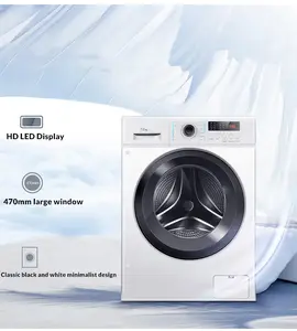 7kg -10kg Haushalt große Kapazität intelligente automatische Frontlader-Waschmaschine mit variabler Frequenz