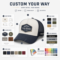 Gorra Trucker de Espuma Premium, Gorra de Malla Lisa para Impresión y Bordado Personalizados, Gorra Deportiva de Perfil Alto para Exteriores