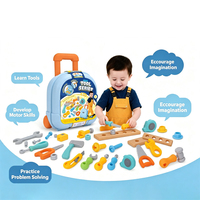 Jouets éducatifs pour enfants, valise en plastique, boîte de rangement portable, ensemble d'outils de simulation de mécanicien, jeu de rôle