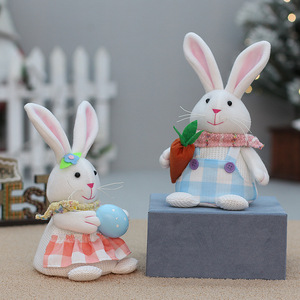 Easter Glowing Bunny Doll Ornament Fabric Rabbit Decoration With Light Up Feature For Easter Gift - Product Image 3