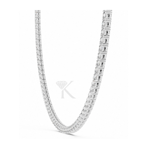 สร้อยคอเทนนิสเพชรธรรมชาติคลาสสิก ชุบเงิน ดีไซน์หรูหรา สง่างาม เหมาะสำหรับเจ้าสาว งานแต่งงาน ครบรอบ ของขวัญสุดพิเศษ - Product Image 5