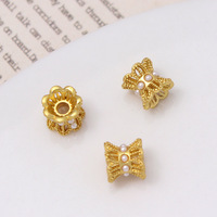 Simple 6-9mm Micro Zircon Creux Rond Lâche Perlé Grande Petite Perle D'espacement pour DIY Bracelet Collier Bijoux Accessoires