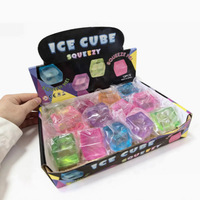 Lot de 12 méduses colorées à presser, jouet sensoriel anti-stress super solide et transparent pour enfants
