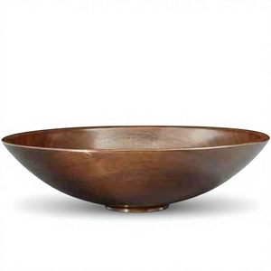 Tazón para Servir Ensaladas de Madera de Acacia Hecho a Mano, Acabado Natural, Diseño Moderno y Lujoso, Kayna Export, 0.3 kg - Product Image 1