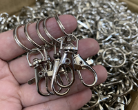 35mm Metal Carabiner Clip Dog Buckle Key Rings Keychain Hooks Retaining Ring DIY Craft Swivel Trigger Lobster Clasp