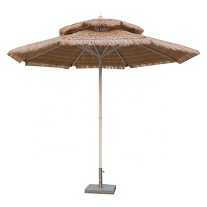 <span class=keywords><strong>Parasol</strong></span> de jardin <span class=keywords><strong>en</strong></span> bois Henghui Two Lays Hawaii, imitation chaume et raphia - Product Image 3